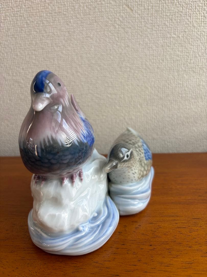 香蘭社 青い鳥 置物 ペア 有田焼