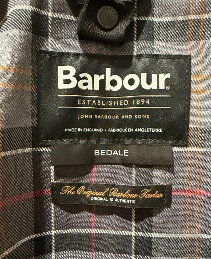新品！Barbour ビデイル ワックスジャケット　ブラック ３８