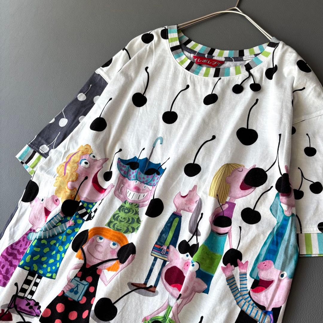 美品✨アルベロベロ オレボレブラ カットソー　ぶたさん　さくらんぼ