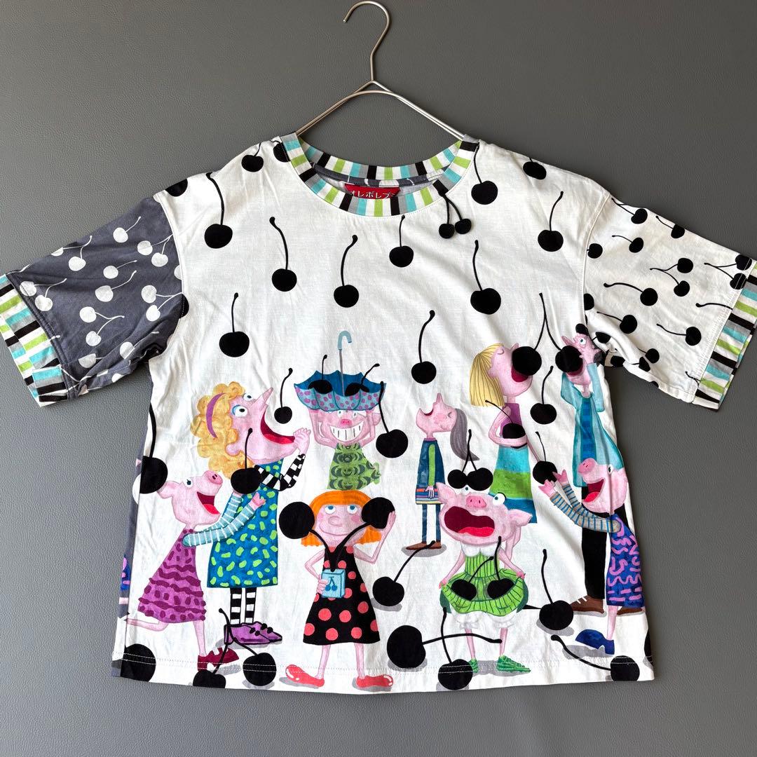 美品✨アルベロベロ オレボレブラ カットソー　ぶたさん　さくらんぼ