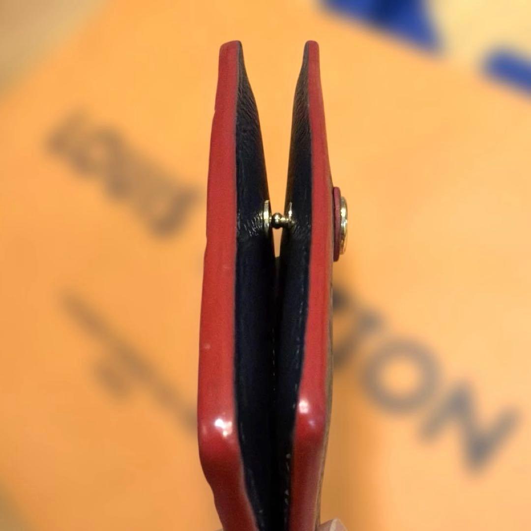 【新年度セール】Louis Vuitton ネイビー✖️レッド 名刺入れ