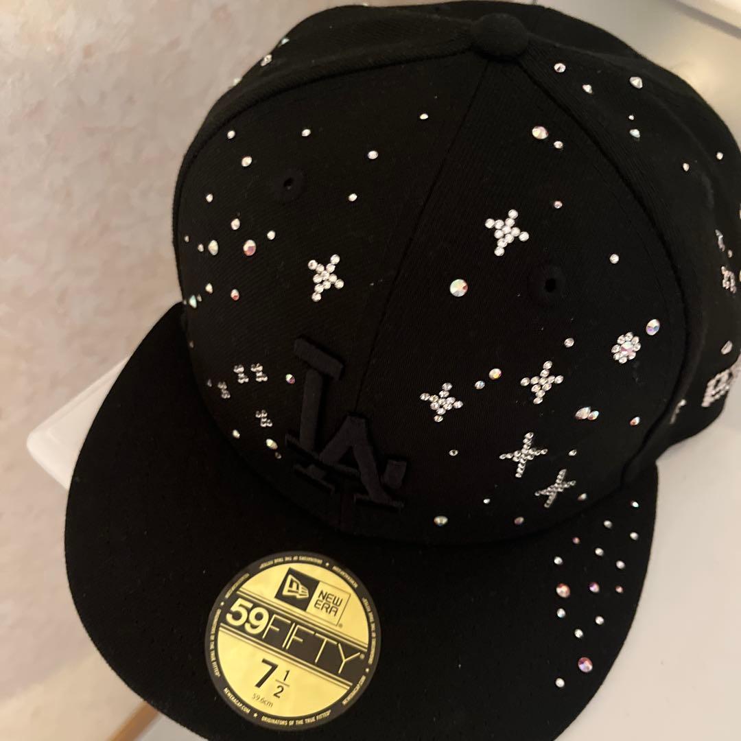 New Era 59FIFTY ジュエルキャップ　LA７1/2 スワロ