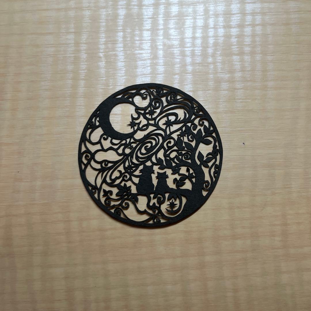 ゆ*ん様 【干支と猫と月猫】切り絵ハンドメイド