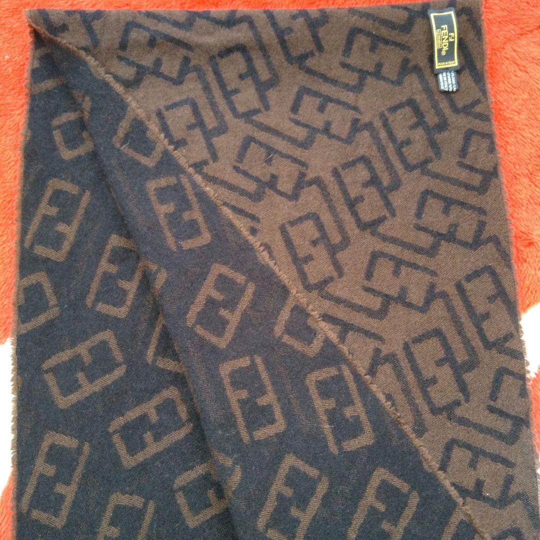 フェンディ♥️FENDI★マフラーリバーシブル 男女兼用 ズッカ柄