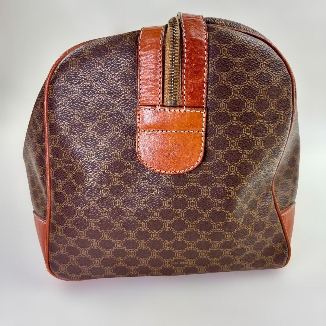 Celine ハニカムパターン レザー ボストンバッグ