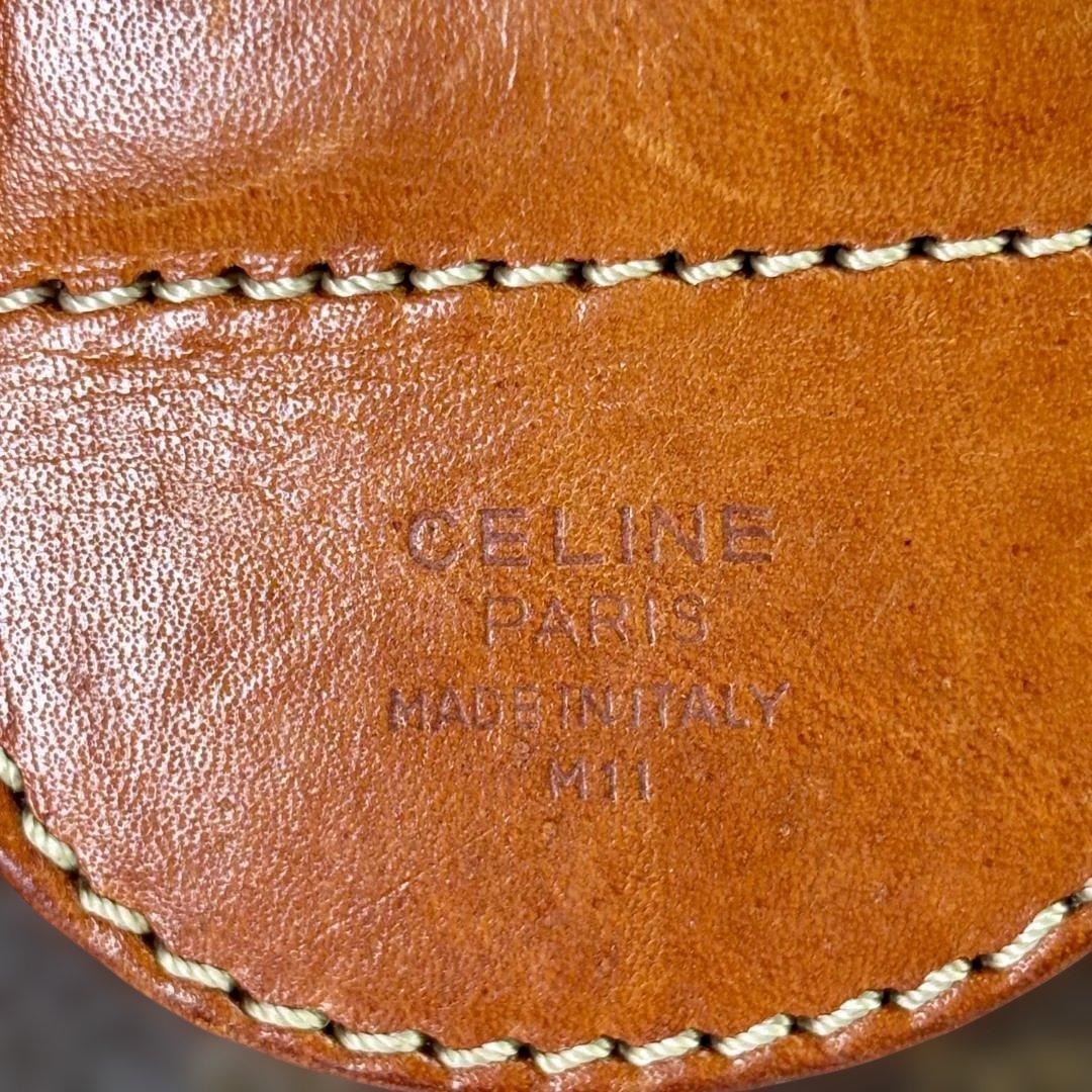 Celine ハニカムパターン レザー ボストンバッグ