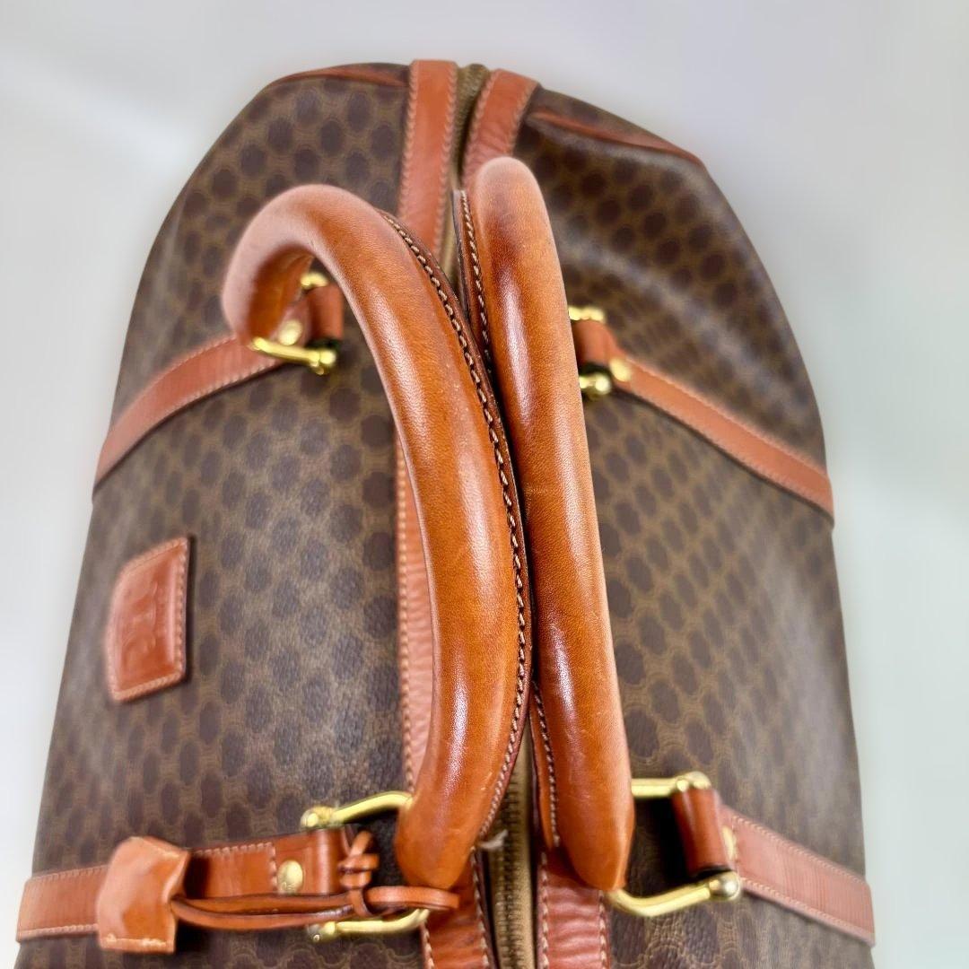 Celine ハニカムパターン レザー ボストンバッグ