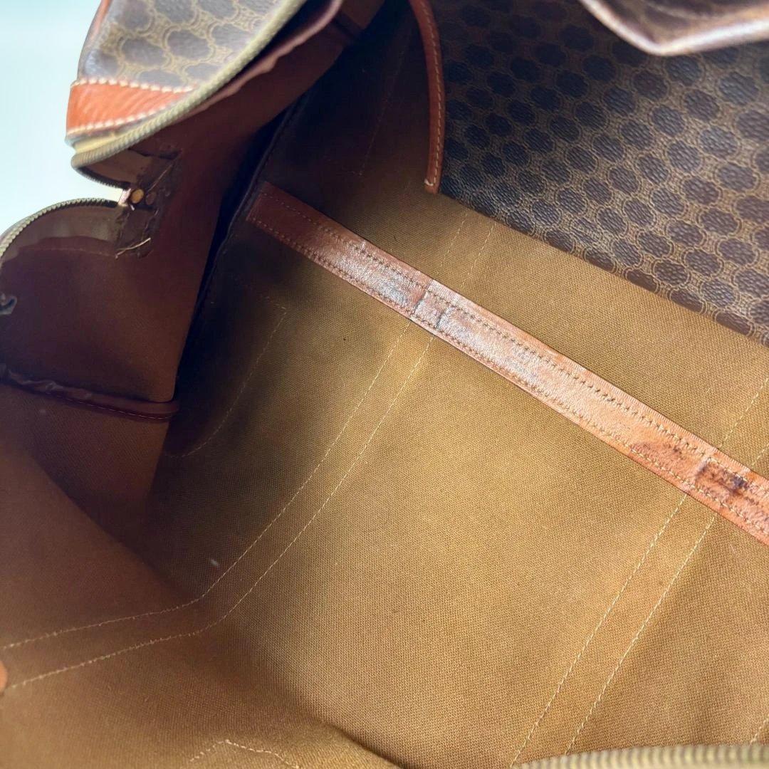Celine ハニカムパターン レザー ボストンバッグ