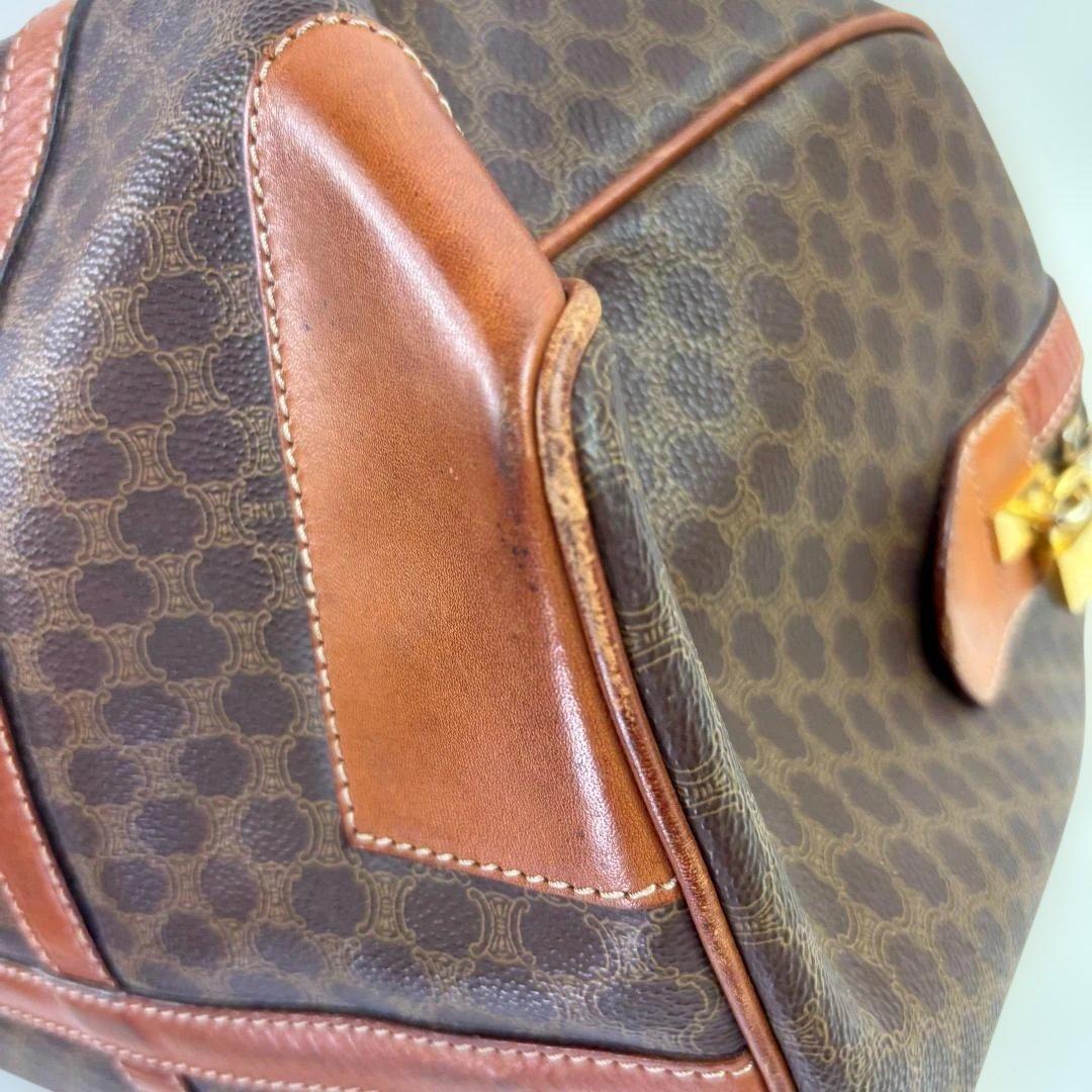Celine ハニカムパターン レザー ボストンバッグ