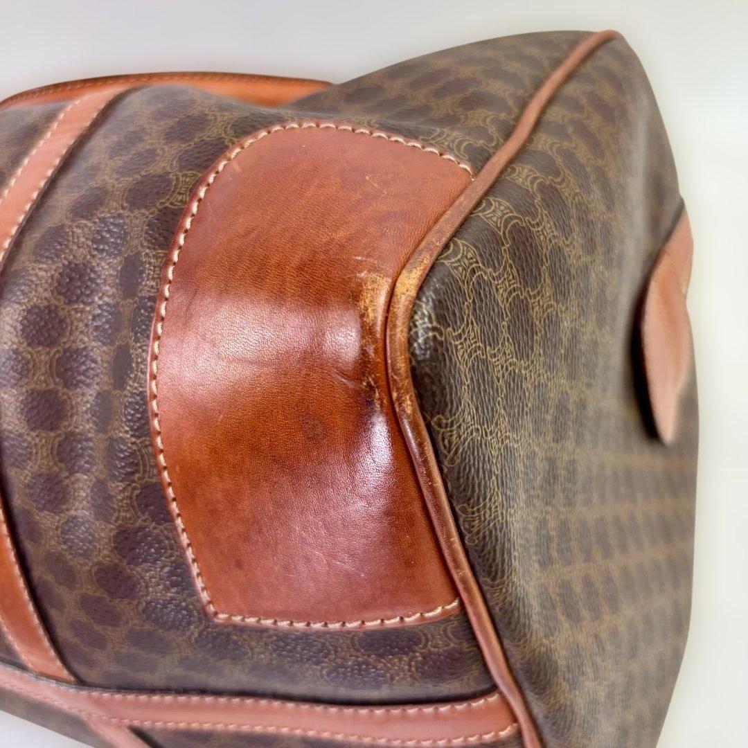 Celine ハニカムパターン レザー ボストンバッグ