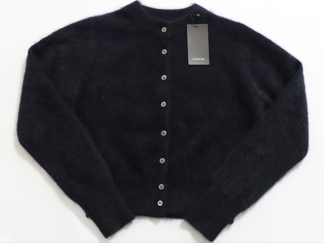 タグ付新品未使用anuans ラクーンフォックスショートカーディガン NAVY