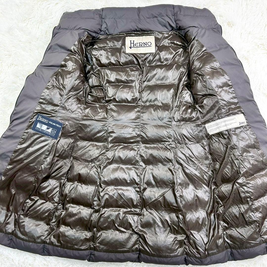 良品　ヘルノ　ロングダウンコート　POLAR-TECH ブラウン系　44