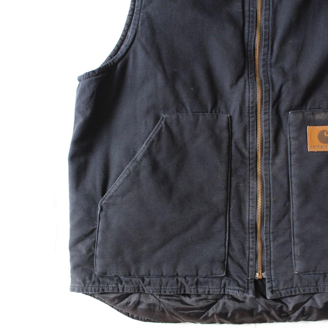 雰囲気系 Carhartt ダックベスト ブラック BLK V300 XL us