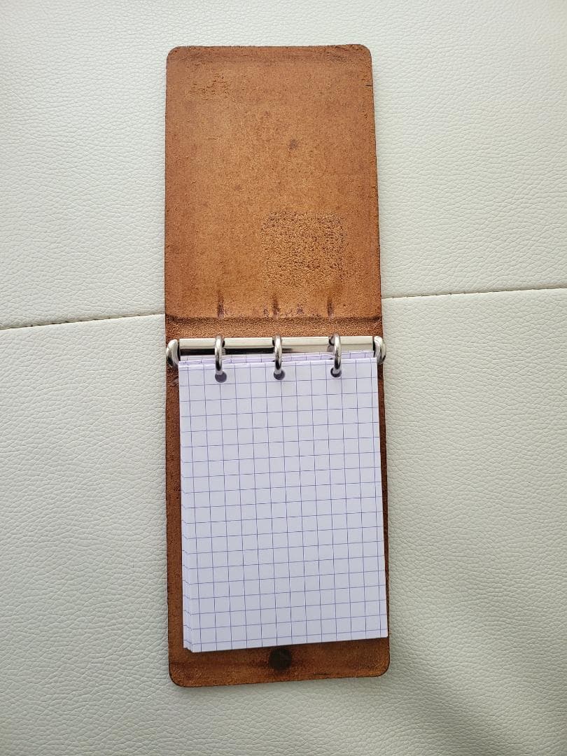 PLOTTER　プロッター　3穴リング　レザー　ブラウン