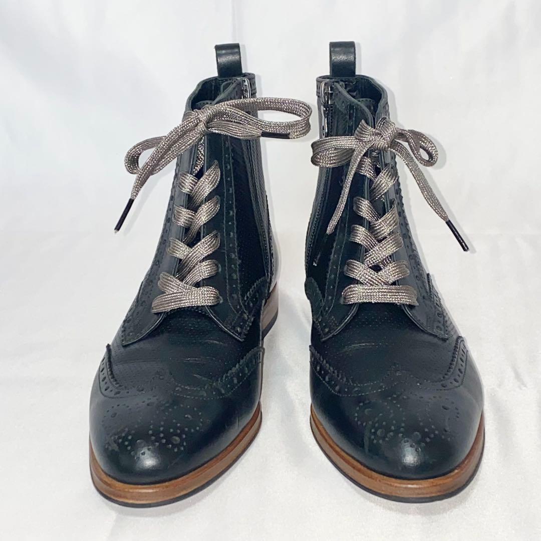 【美品】KATHARINE HAMNETT LONDON ウィングチップ ブーツ