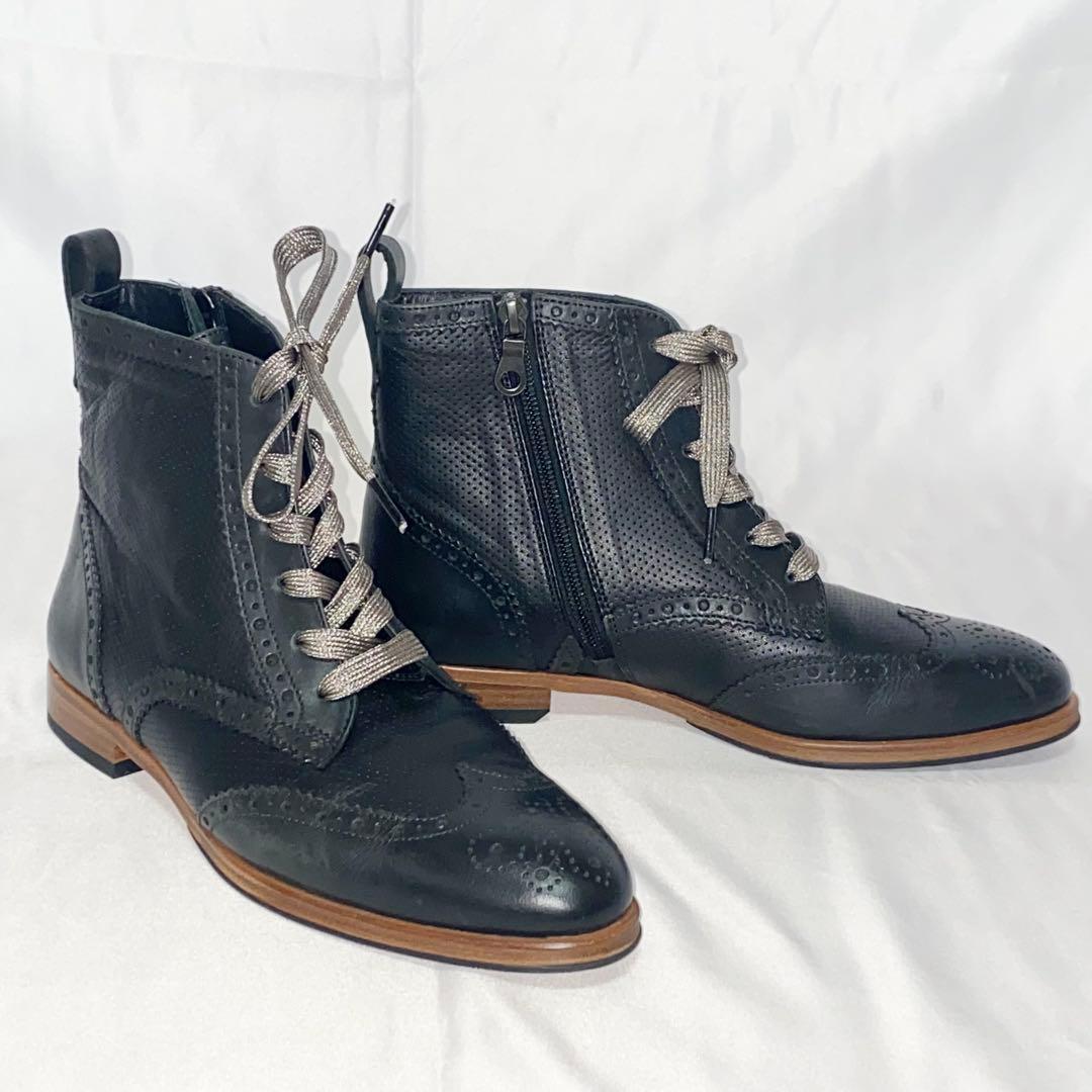 【美品】KATHARINE HAMNETT LONDON ウィングチップ ブーツ
