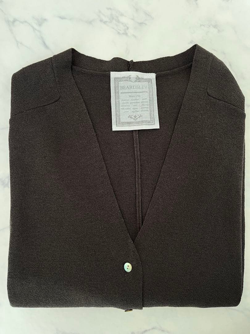 【美品✨】BEARDSLEY サラッとカーディガン　ダークグレー