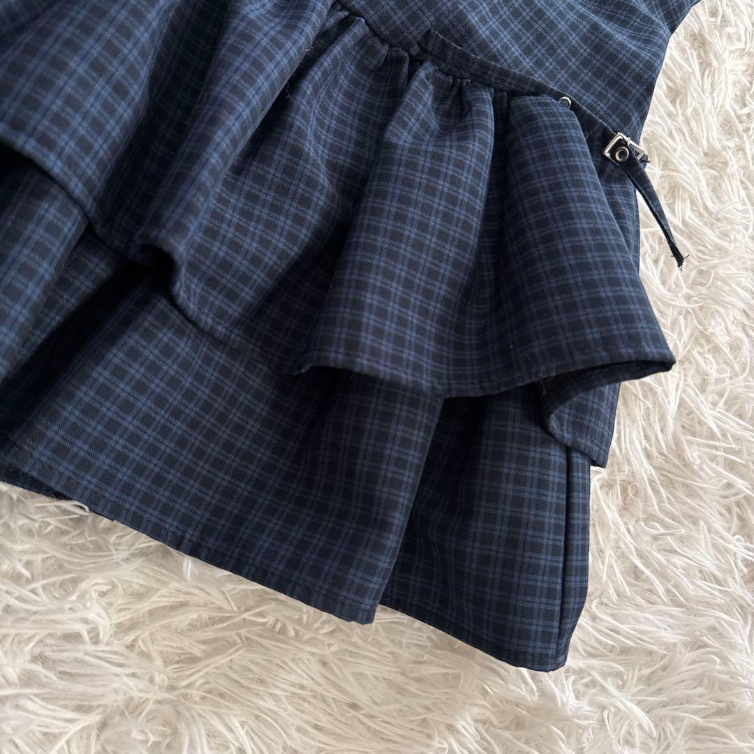 最終値下☆新品タグ付☆ Zara フリル付きチェック柄ショートワンピース