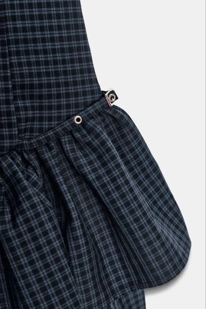 最終値下☆新品タグ付☆ Zara フリル付きチェック柄ショートワンピース