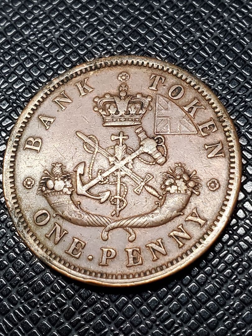 2133.　極美品　1857年　カナダ　アッパーカナダ　1ペニー　