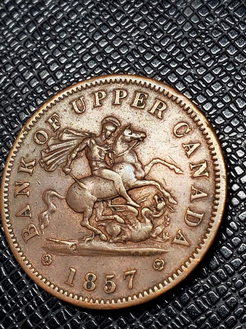 2133.　極美品　1857年　カナダ　アッパーカナダ　1ペニー　