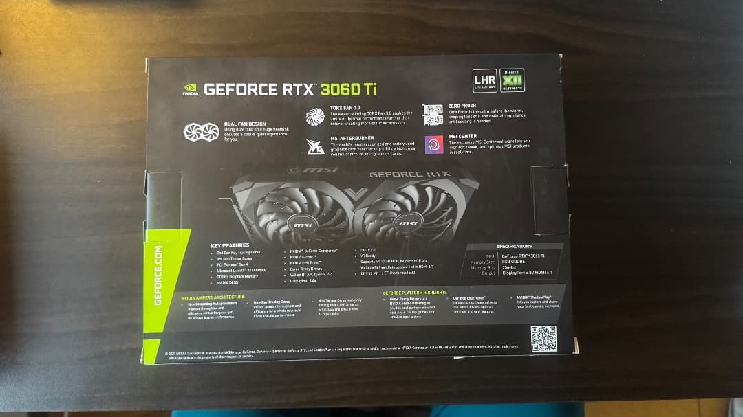 グラフィックボード・グラボ・ビデオカード MSI Nvidia GeForce RTX 3060 Ti Ventus 2X