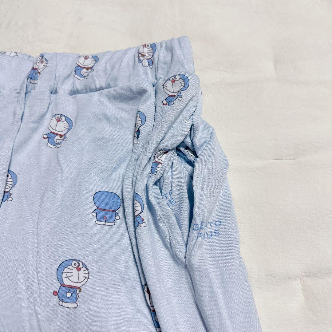 新品★ジェラートピケ ドラえもん ワンポイントTシャツ＆総柄ロングパンツセットL
