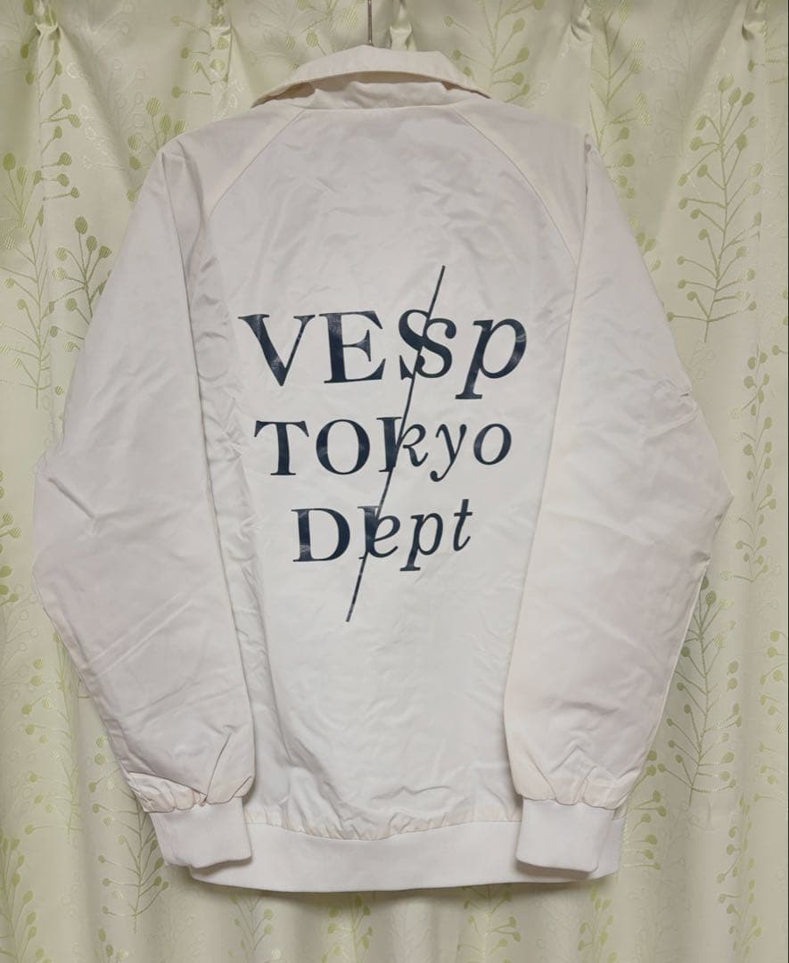 VESP ベスプ　コーチジャケット　バックプリント　白　スノーボード　Ｌサイズ
