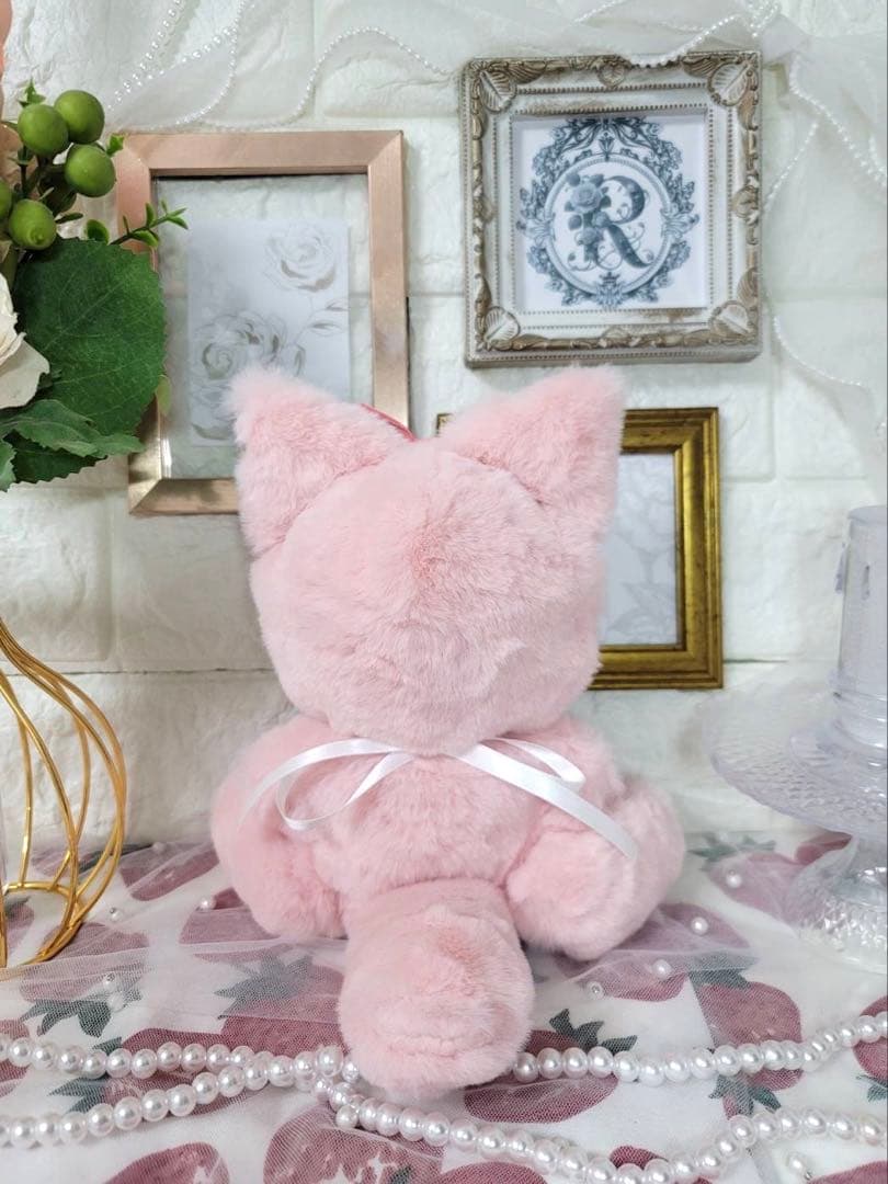 223 おすわりぬい服　着ぐるみ　ストロベリーねこちゃん