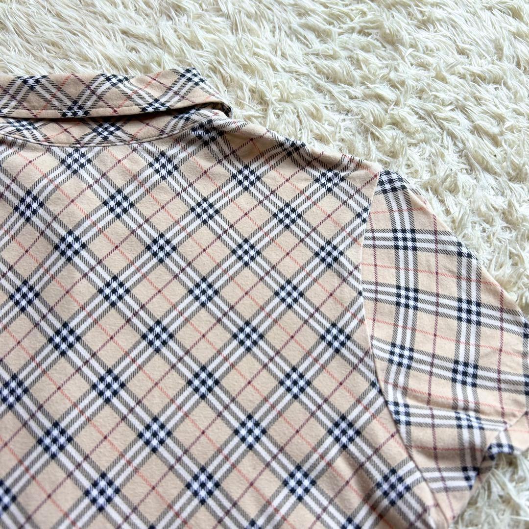 希少✨️BURBERRY ノバチェック ホースロゴ Y2K ポロシャツ 38 M