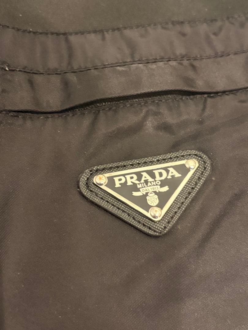 PRADA 三角ロゴ ナイロン切替 ジョガーパンツ ブラック M
