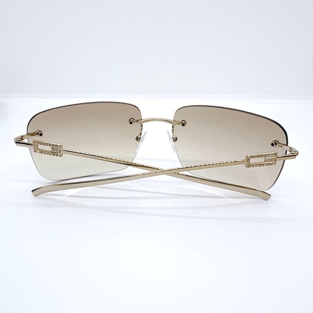 極美品 GUCCI rimless sunglasses linestone