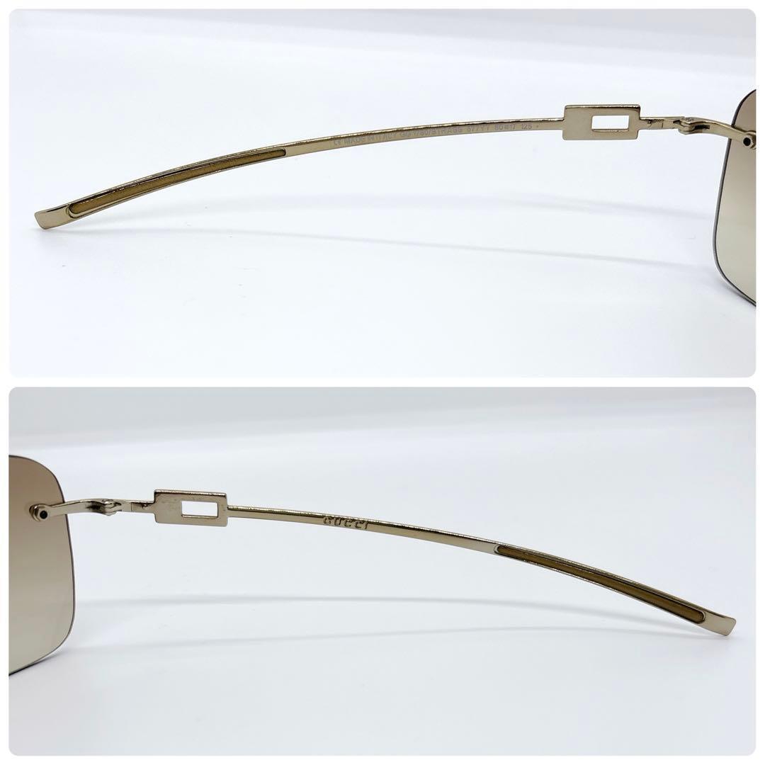 極美品 GUCCI rimless sunglasses linestone