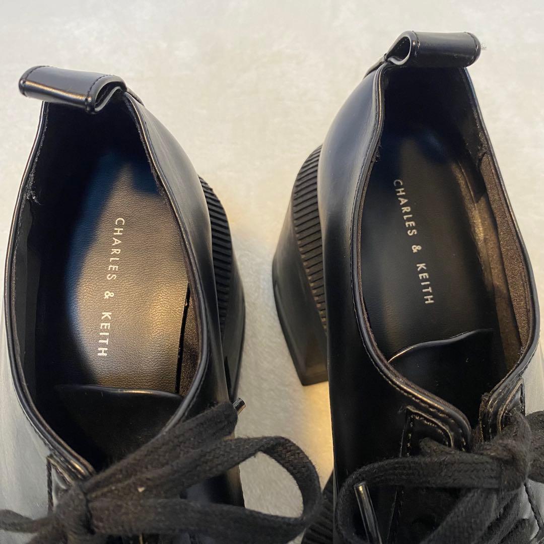 か*と様 ほぼ未使用✨ CHARLES & KEITH 厚底ローファー　ブーツ