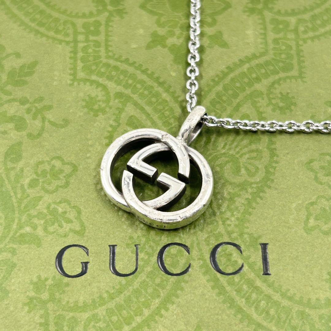 希少✨　グッチ　ネックレス　インターロッキング　シルバー GG Ag 925