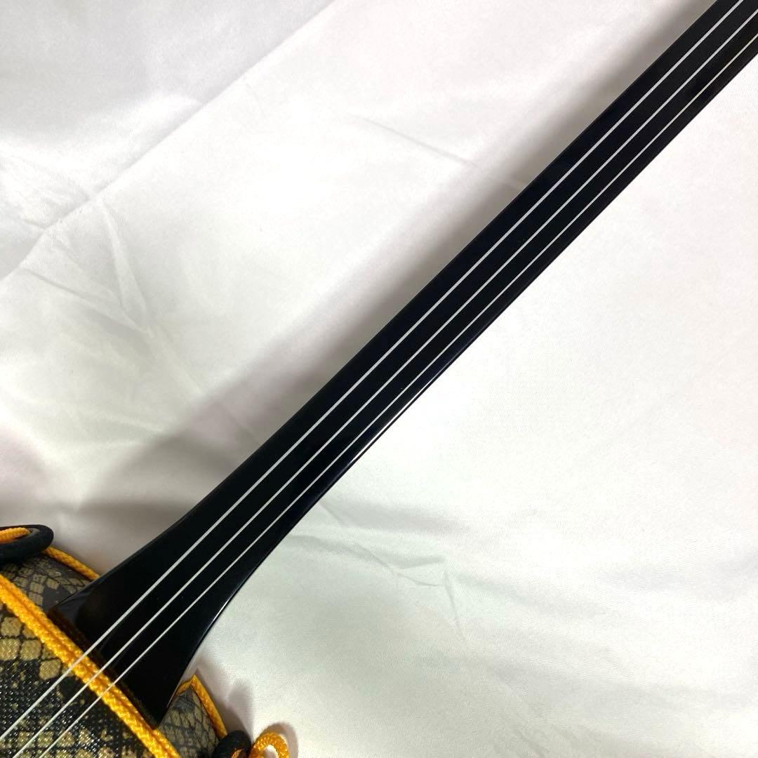 【美品】三線 沖縄 収納袋 付属品 初心者 人工皮 蛇革 蛇皮 和楽器