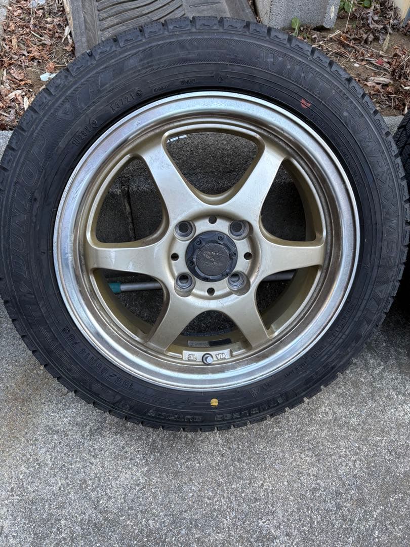 メルパンダダンロップ　WM03 アルミセット 155/65R14 2本①