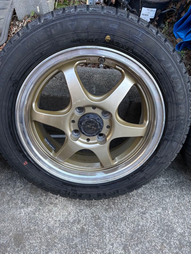 メルパンダダンロップ　WM03 アルミセット 155/65R14 2本①