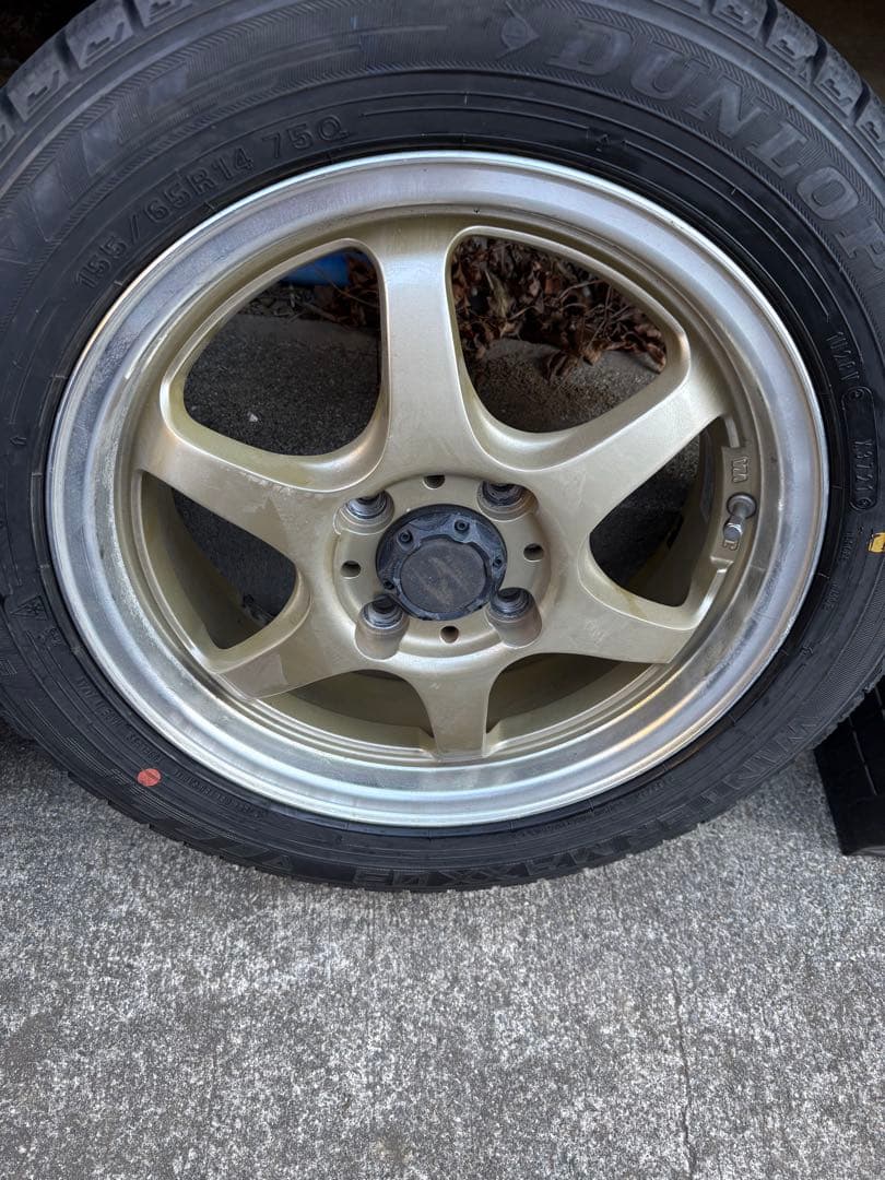 メルパンダダンロップ　WM03 アルミセット 155/65R14 2本①