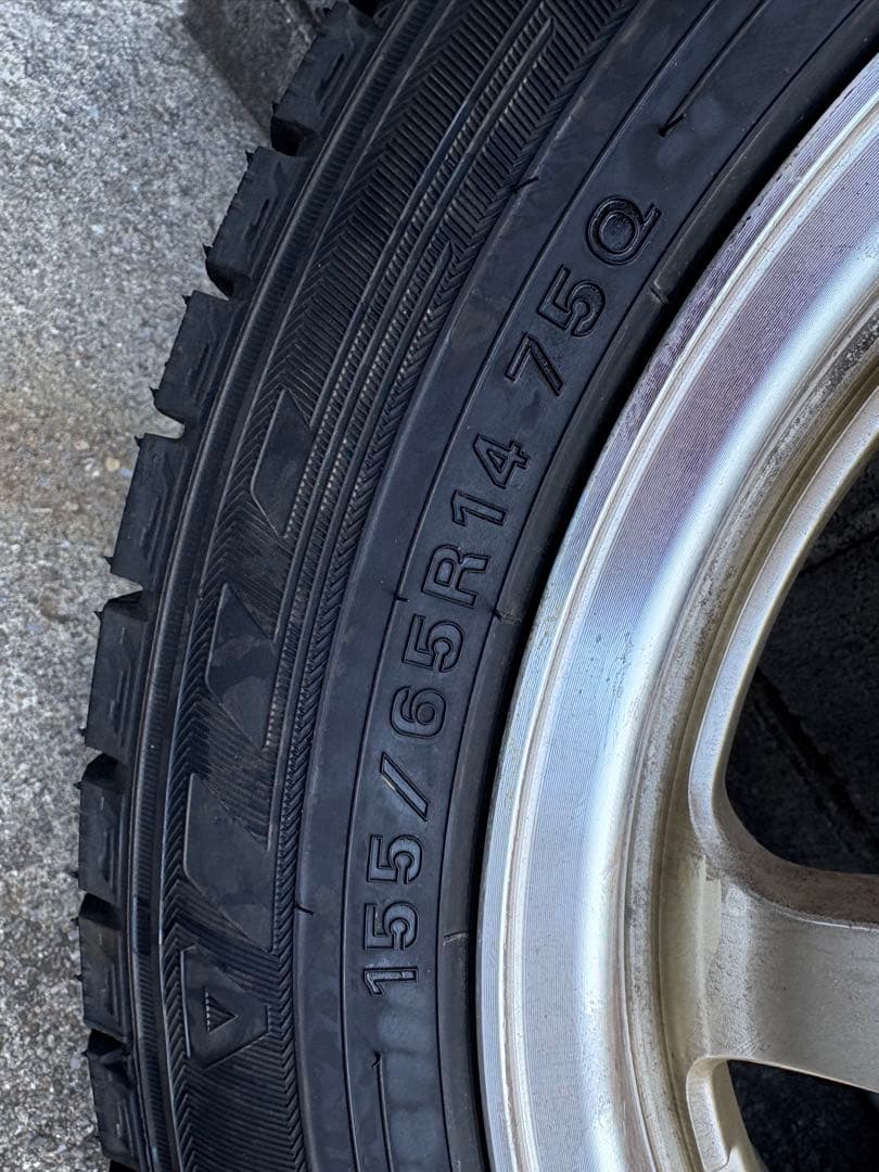 メルパンダダンロップ　WM03 アルミセット 155/65R14 2本①
