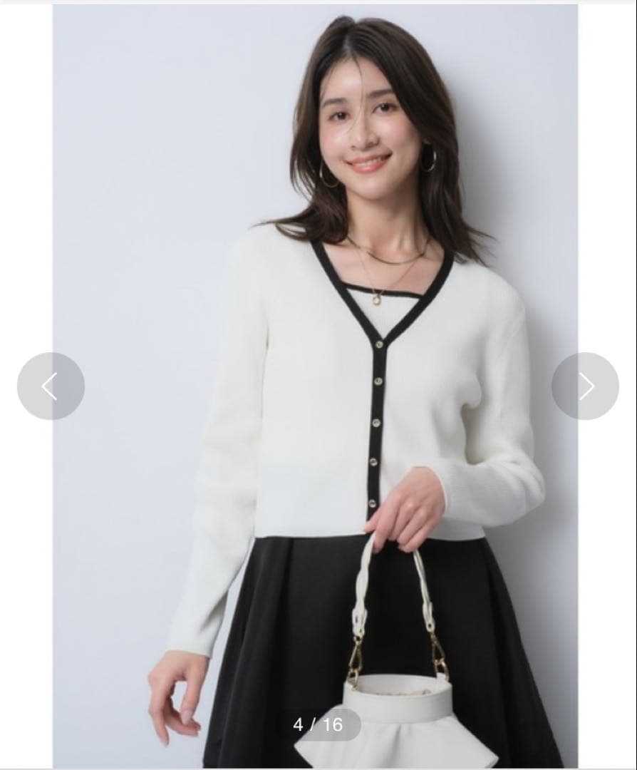 美品 ジャスグリッティー スプリングVカーデアンサンブル