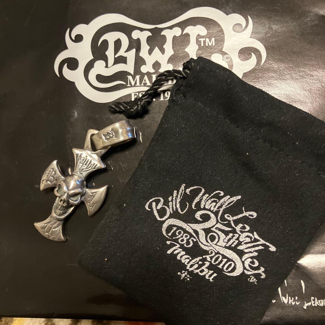 Bill Wall Leather スカル クロスペンダント