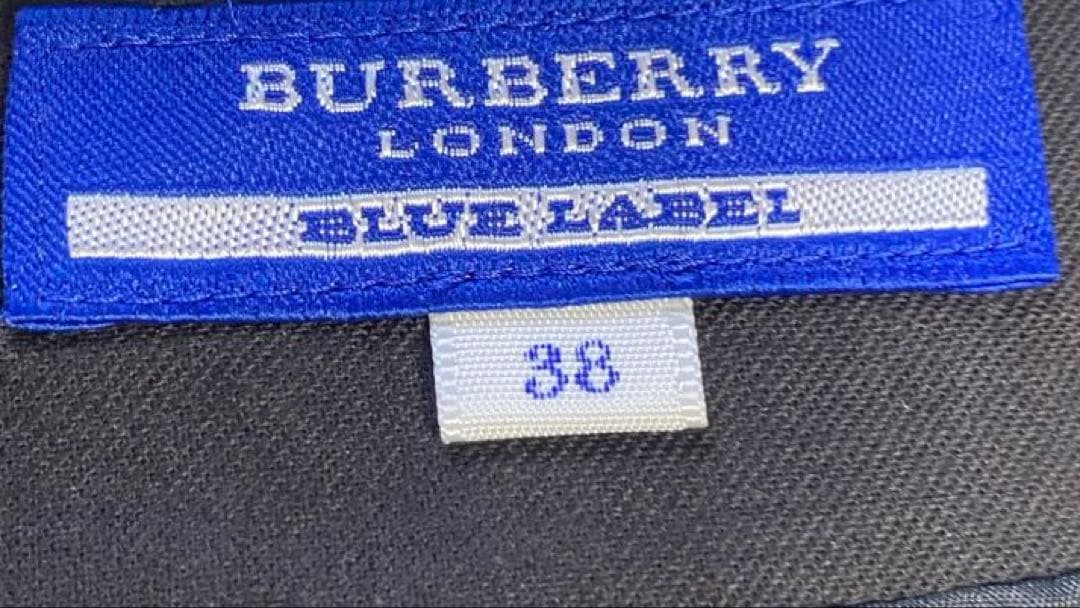BURBERRYブルーレーベル 赤 黒 チェック ベルト ワンピース 38