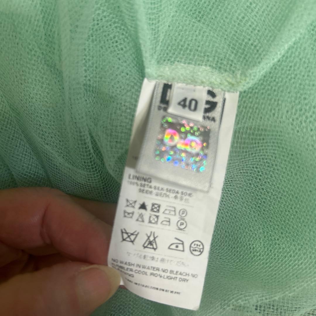 ドルガバ ミントグリーンのチュール