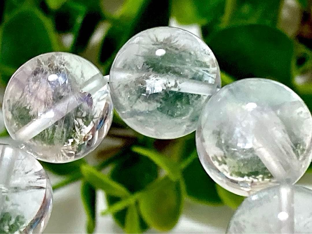 究極品質　異世界に煌めく幻想郷　虹を纏いしバイカラーフローライトの大珠ブレス