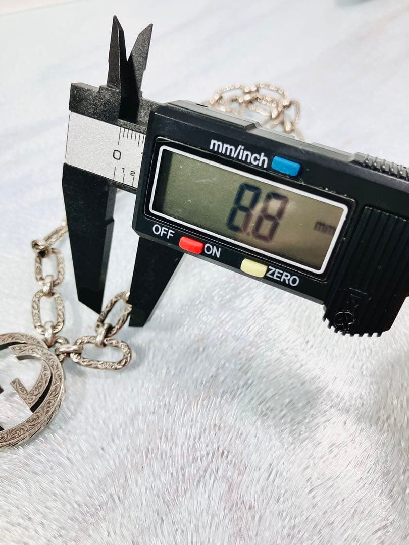 【超美品】GUCCI WGロゴ ネックレス アラベスク 男女兼用　SV925