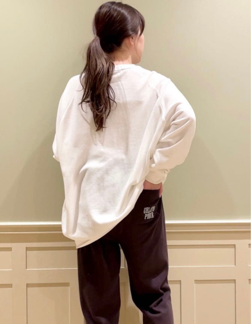 新品 ジェラートピケ ふわふわカットソーBIGプルオーバー &ロングパンツ