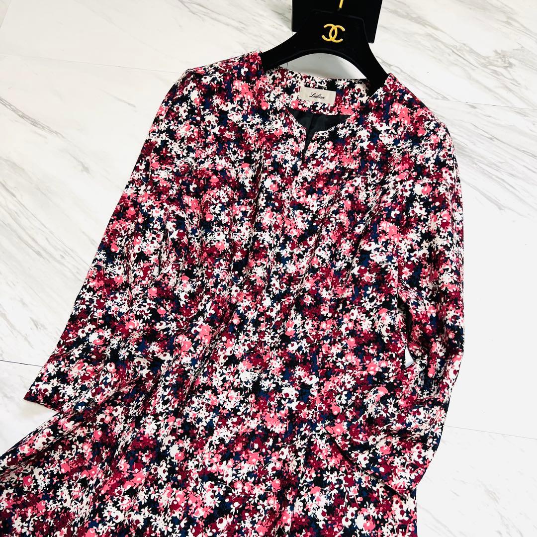 新品同様♡ レリアン Lサイズ 近年モデル 花柄 ロングワンピース 11