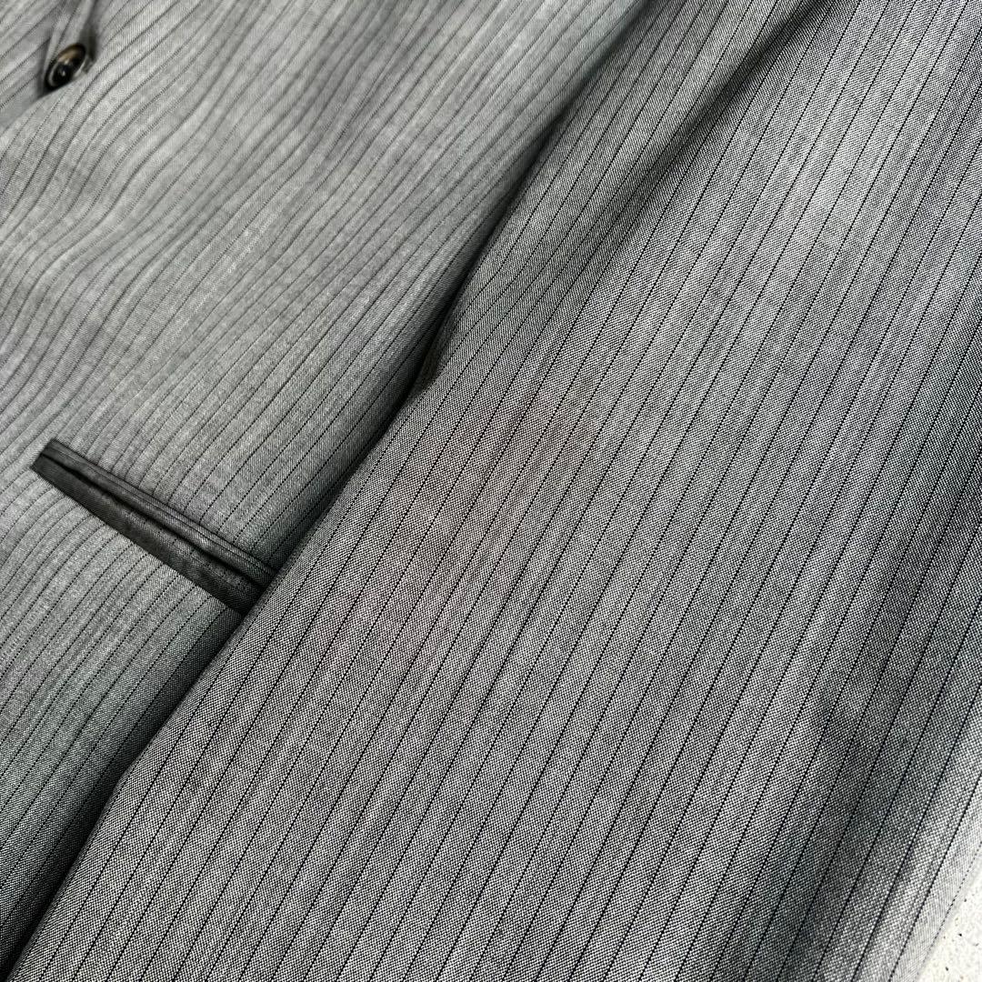HUGO BOSS グレー ストライプ セットアップ 古着 成人式