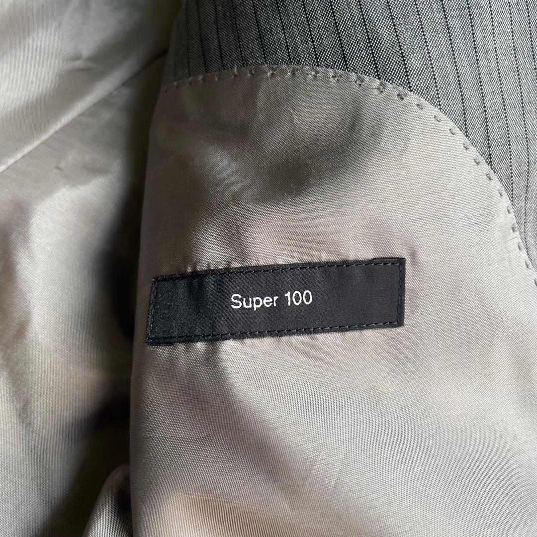 HUGO BOSS グレー ストライプ セットアップ 古着 成人式